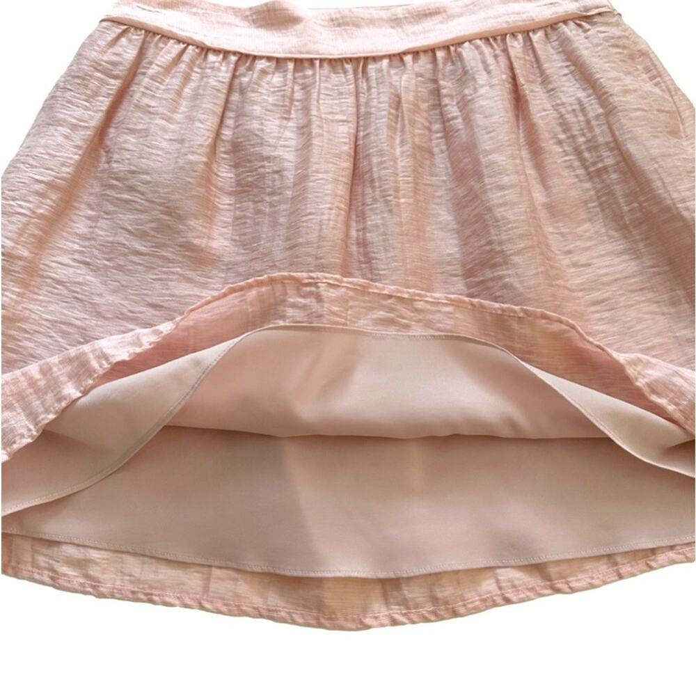 Ann Taylor Loft Skirt Pink Linen Blend Pockets Lined Full Mini Skirt Size 6 - Picture 8 of 11